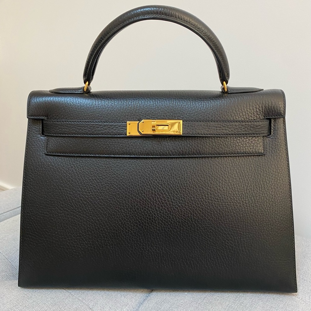 Hermes Black Kelly Sellier GHW 32